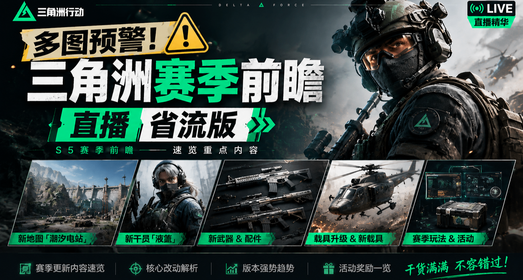 三角洲S10賽季前瞻直播省流版：新刀皮屠龍、紅皮居然是鳥獸獸