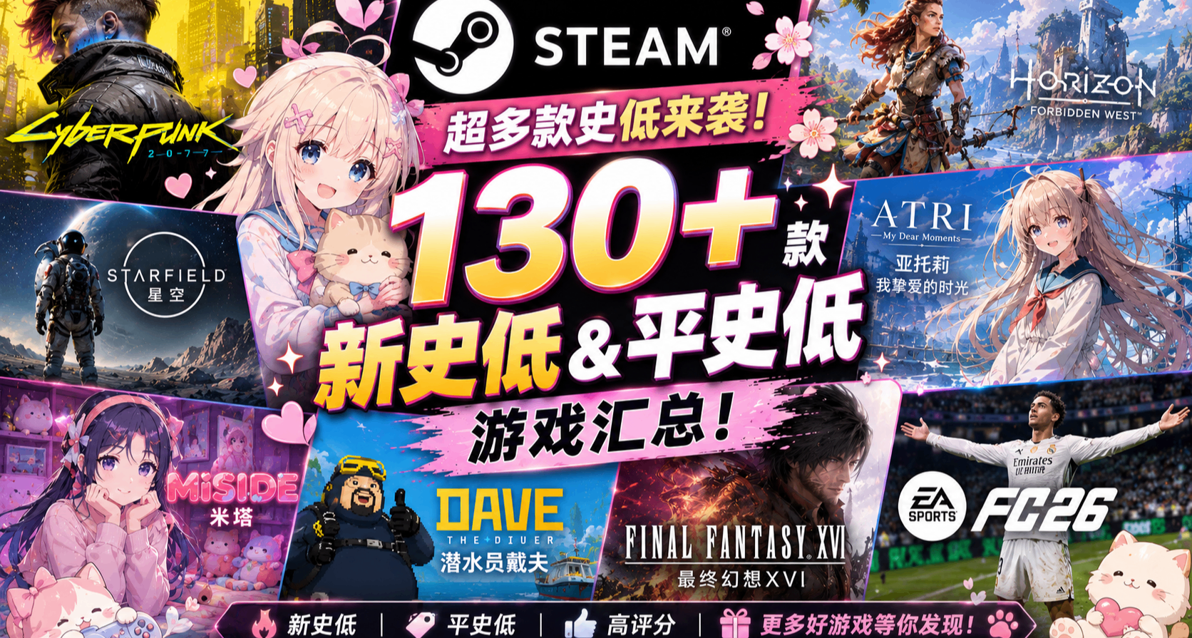 超多款史低來襲 | Steam 130+ 款新史低&平史低遊戲彙總！！