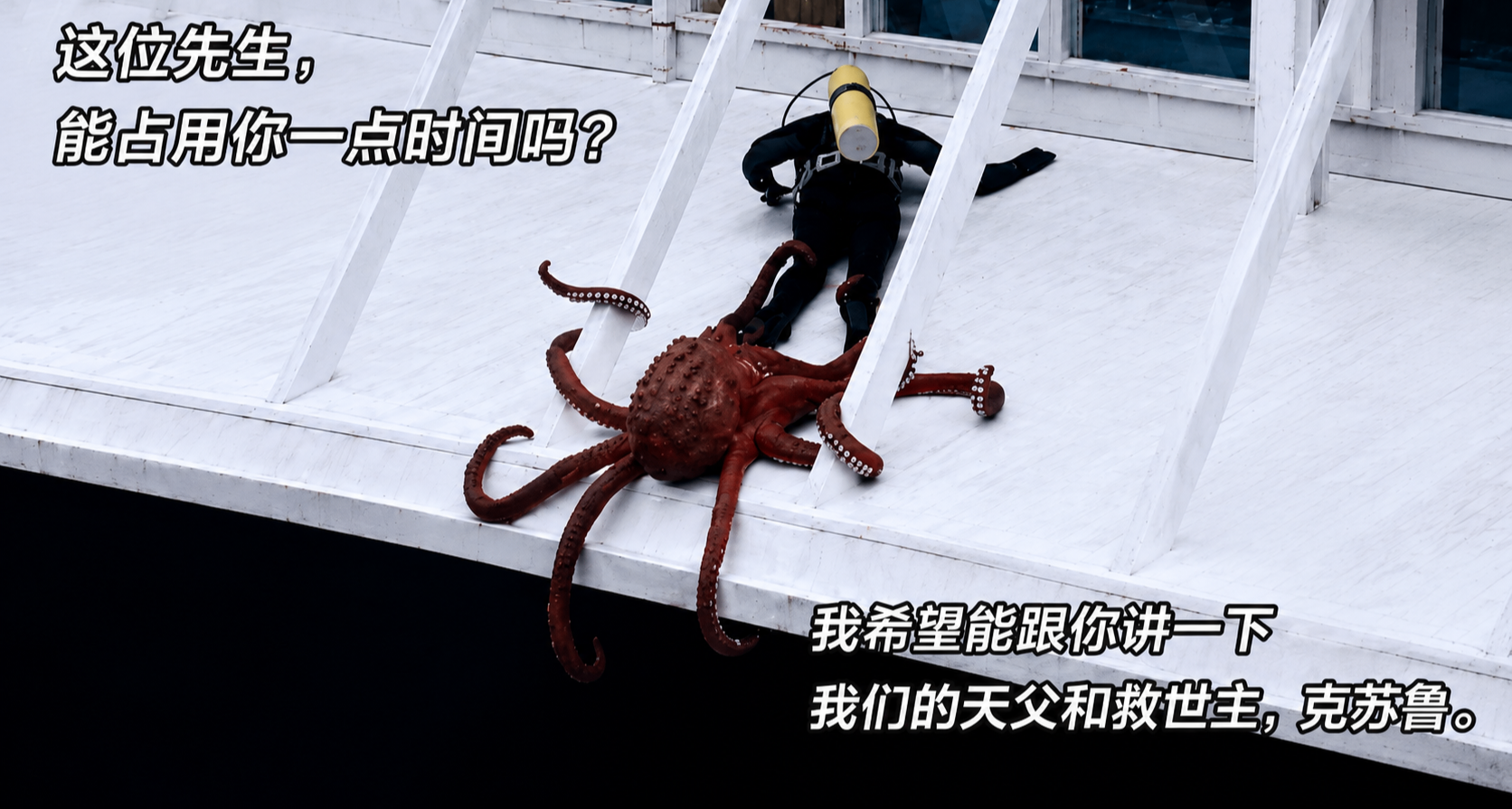 嘿！你醒啦，人类输掉了地球保卫战，现在太空归章鱼哥管啦！