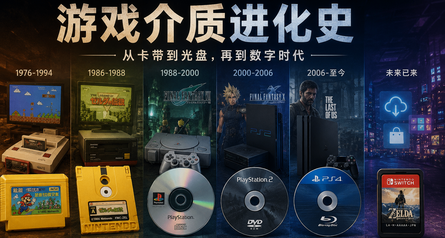從卡帶到數字版：遊戲存儲介質50年進化史💿
