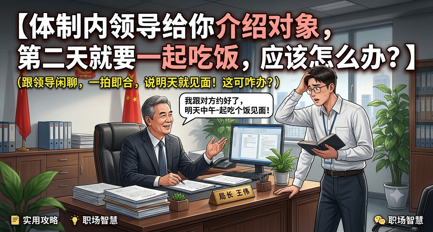 體制內領導給你介紹對象，第二天就要一起喫飯，應該怎麼辦？