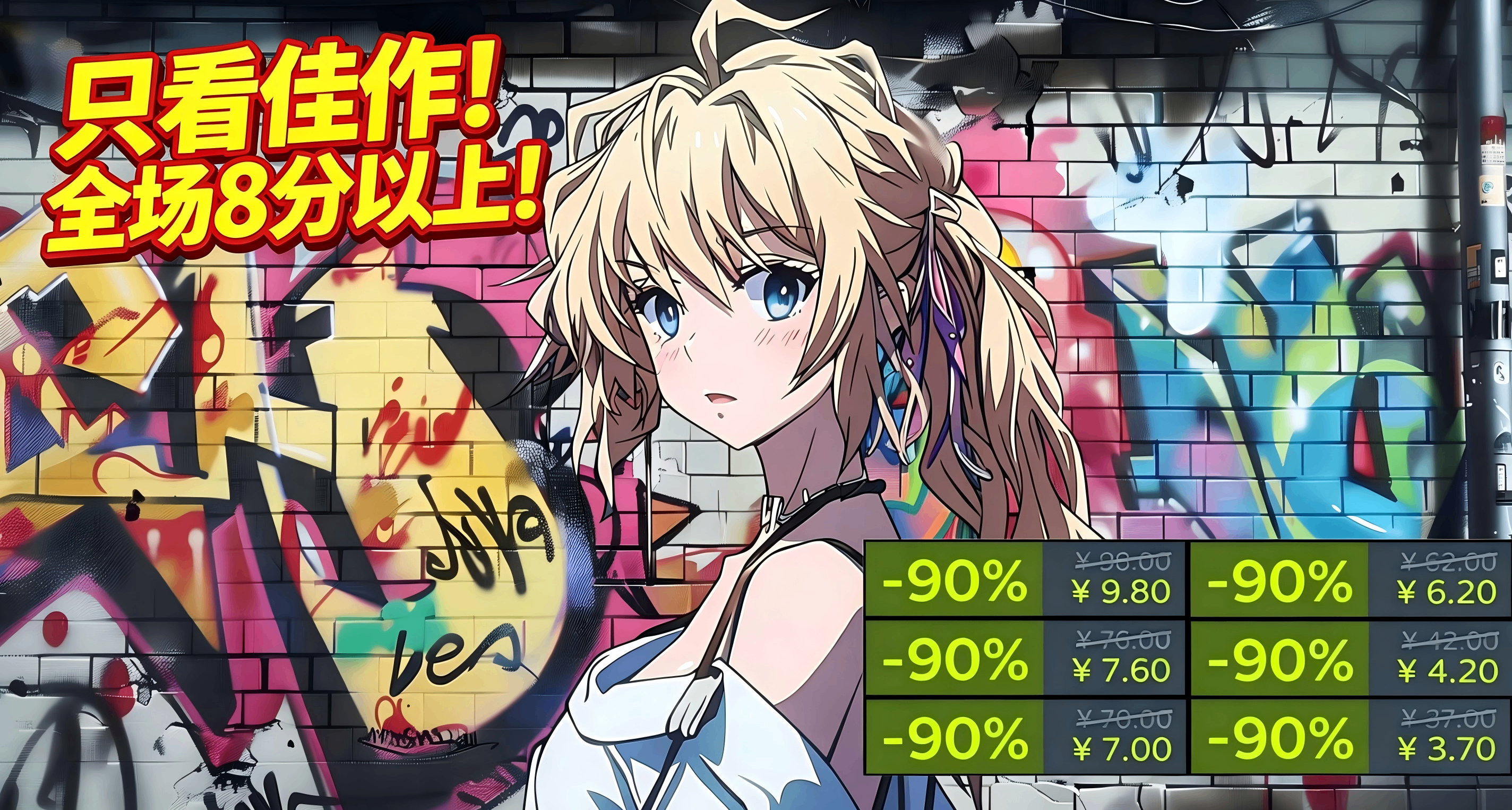 【7.6】夏促只看佳作！全場8分以上，爆肝82款！新史低0.5折起！