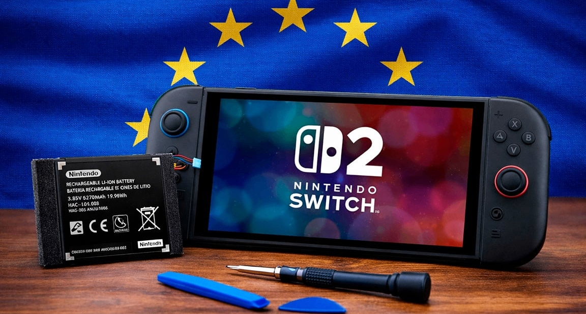 任天堂確認在歐盟推出可更換電池的Switch 2！