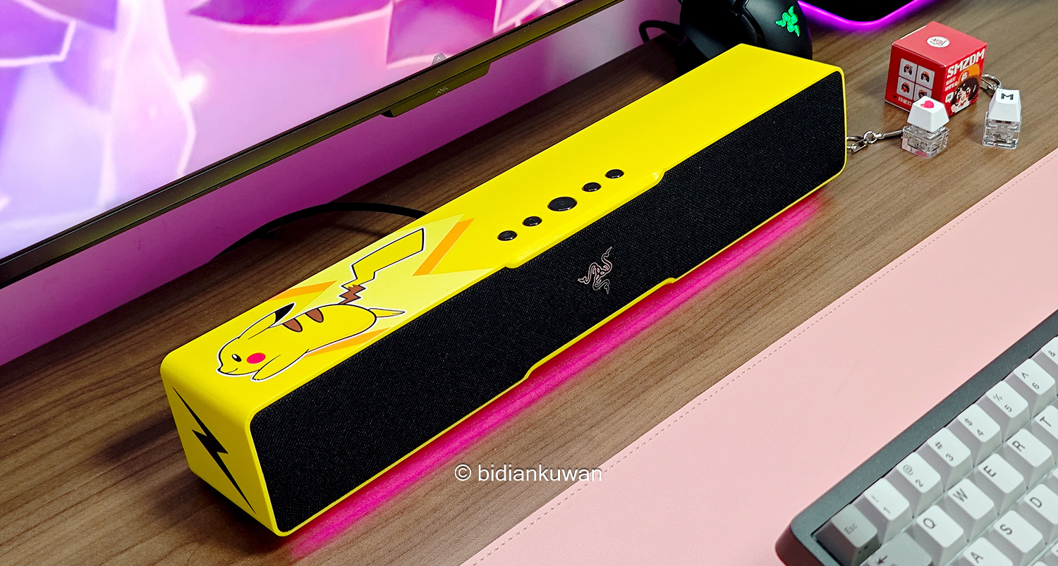 省空间、但太贵！聊聊我给电脑桌搭配的条形音箱 | Razer皮卡丘