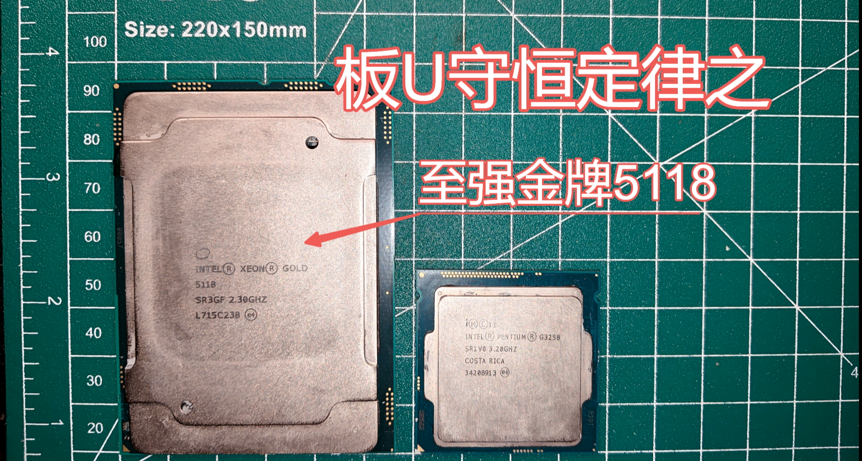 符合板U守恆定律 20元的手辦CPU 英特爾至強金牌5118