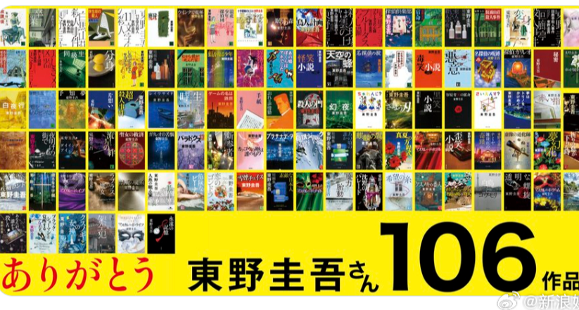 日本著名推理小说家东野圭吾已于23日因癌症去世，享年68岁
