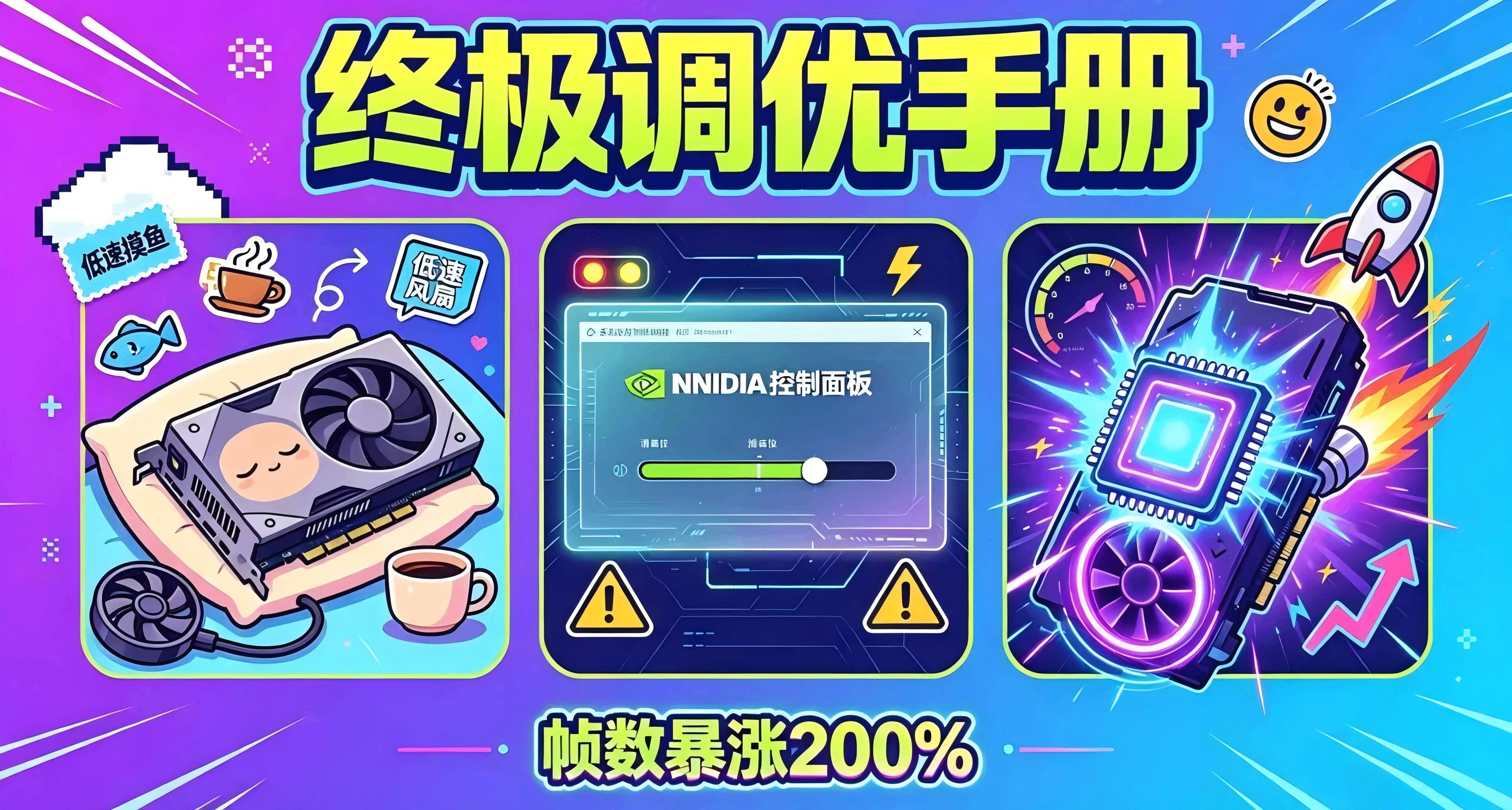 拒絕PPT！NVIDIA面板保姆級調優，手把手榨乾顯卡，幀率暴漲200%