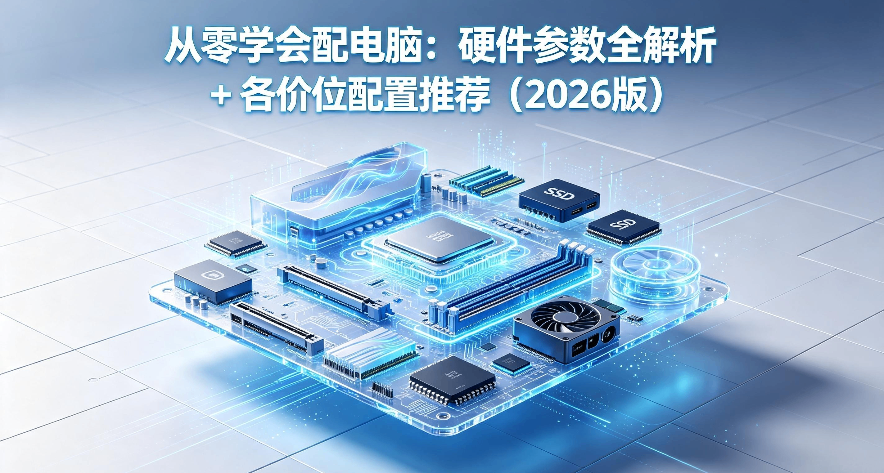 從零學會配電腦：硬件參數全解析 + 各價位配置推薦（2026版）