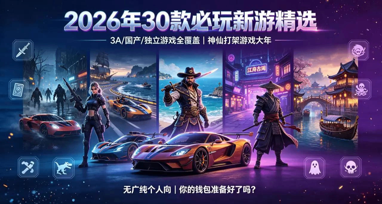 「三十款精選」2026年最值得玩的30款新遊，你的錢包準備好了嗎？