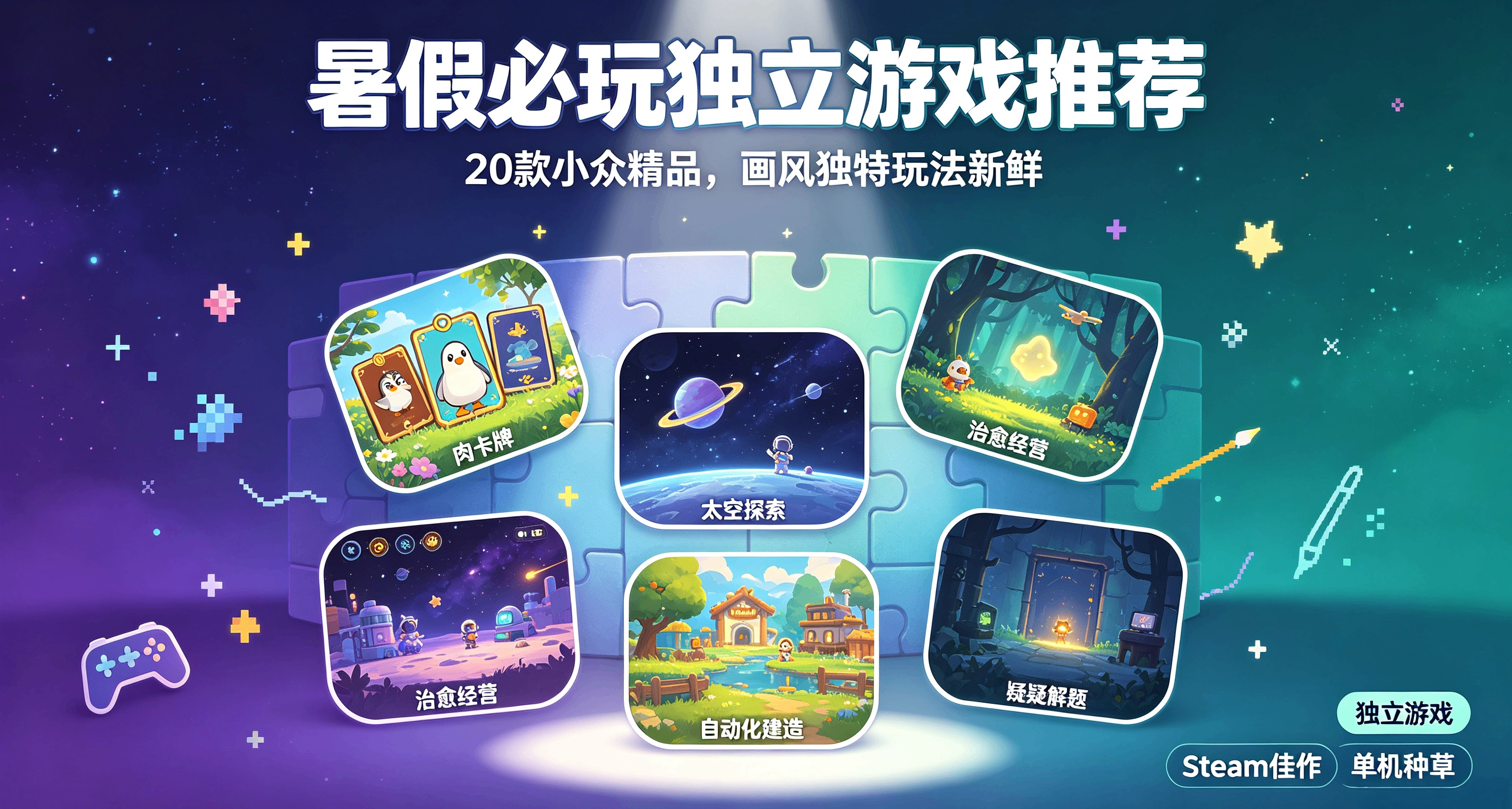 喜＋20！零成本入庫，多款高分 Steam 免費獨立遊戲合集