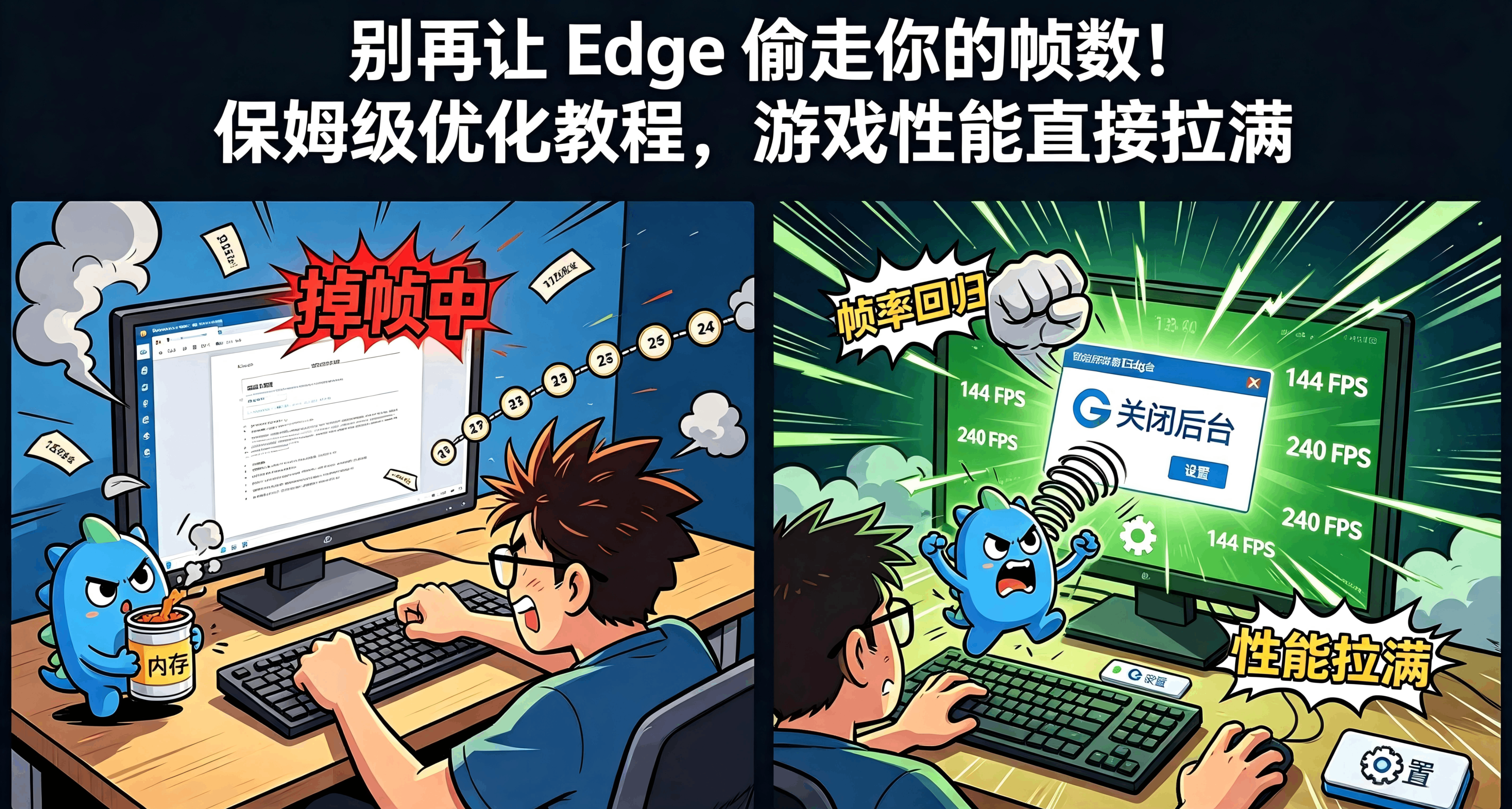 別再讓Edge偷走你的幀數！保姆級優化教程，遊戲性能直接拉滿
