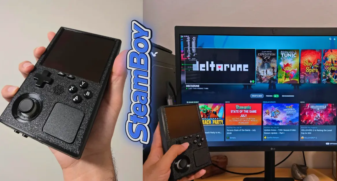 硬核玩家把Steam Deck塞進Game Boy機身，項目取名“SteamBoy”