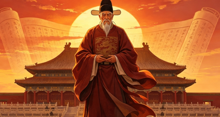 明朝第5任內閣首輔，寒門出身，熬死三代皇帝，最後卻被親兒子坑死