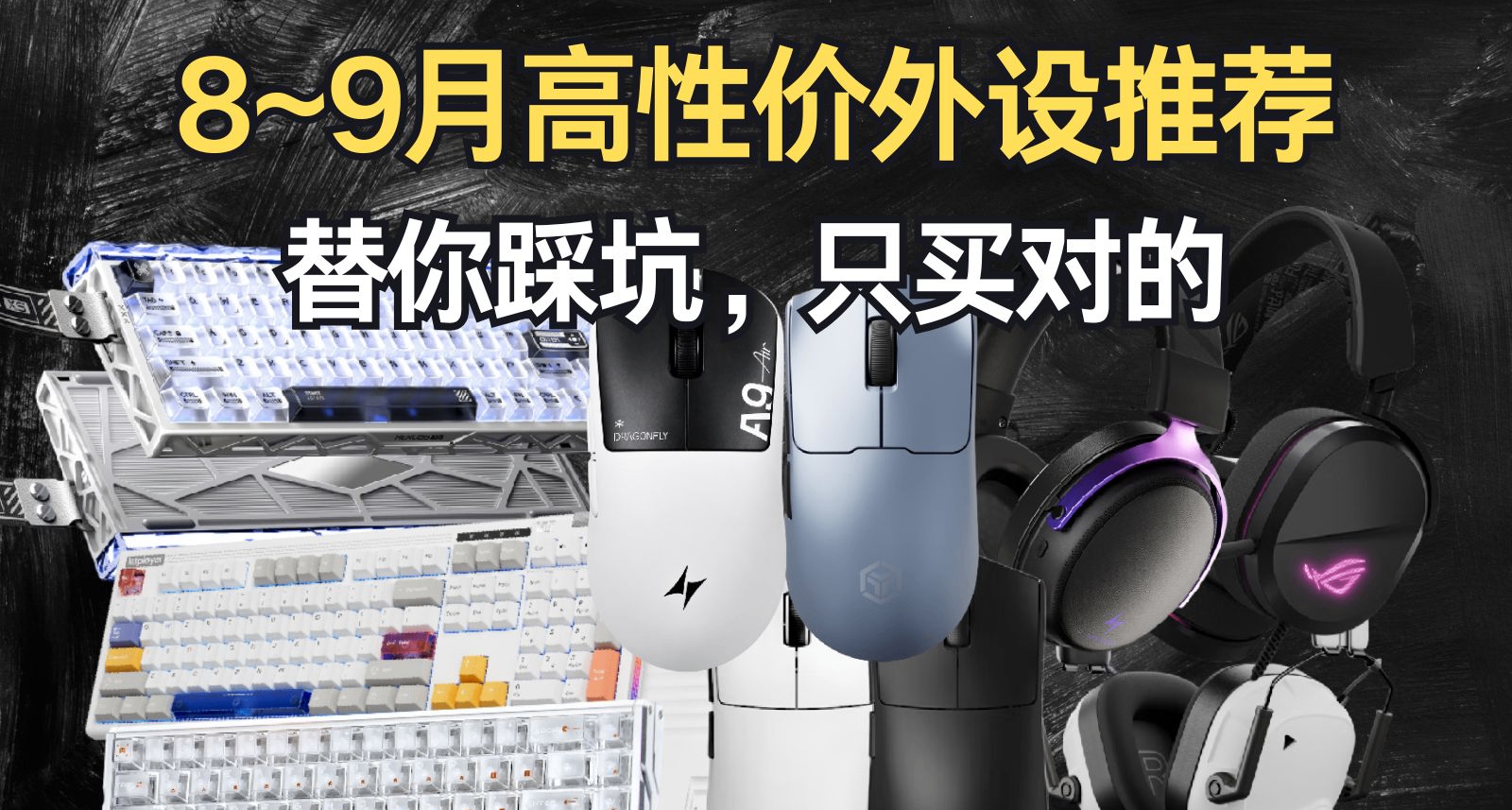 8~9月高性價外設推薦。替你踩坑，只買對的