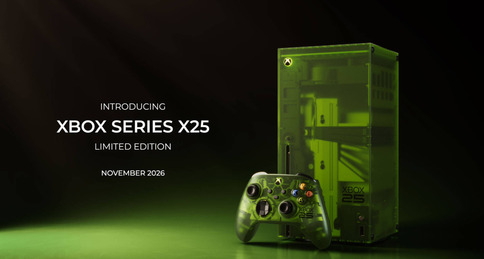 料称XBOX25周年限定版主机899.99欧元/美元，将于11月发售