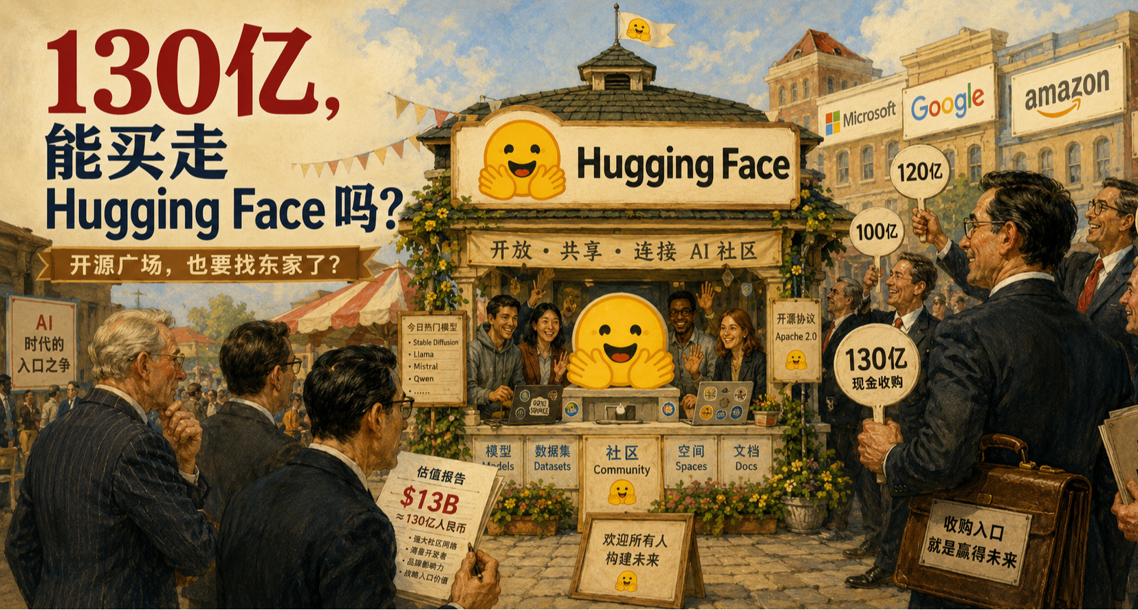 130億，能買走Hugging Face🤗嗎？
