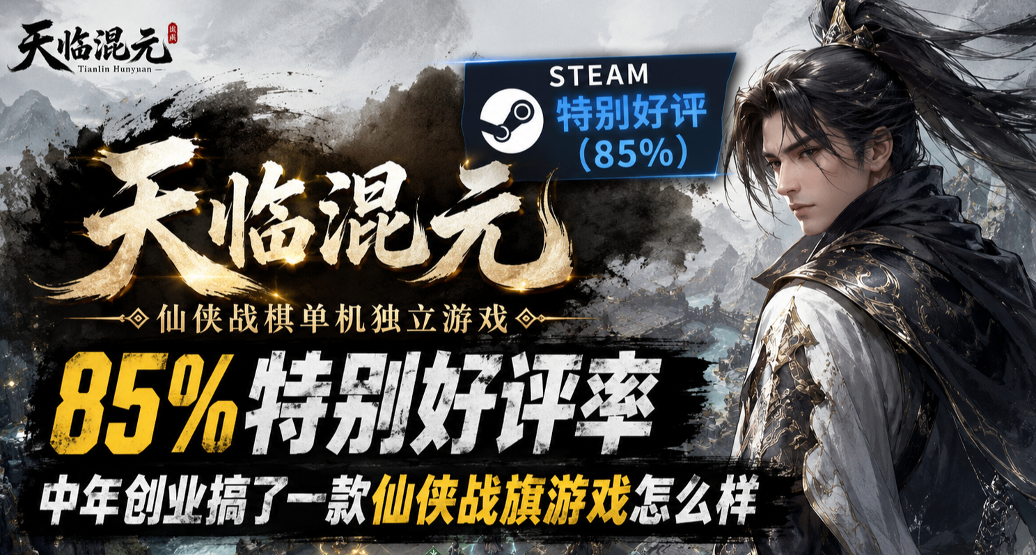 steam特別好評率85%：中年創業搞了一款仙俠戰旗遊戲怎麼樣