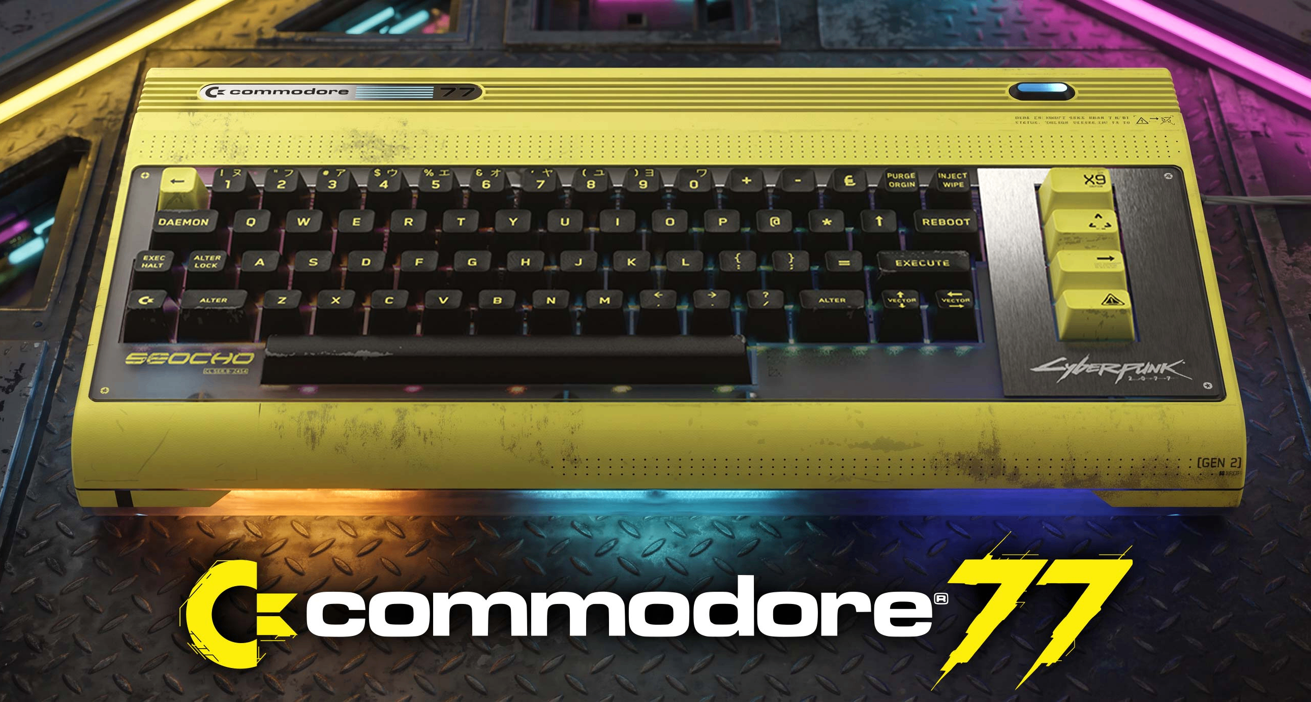 ￥2533  Commodore ✖ 《赛博朋克2077》官方联名复古电脑公布