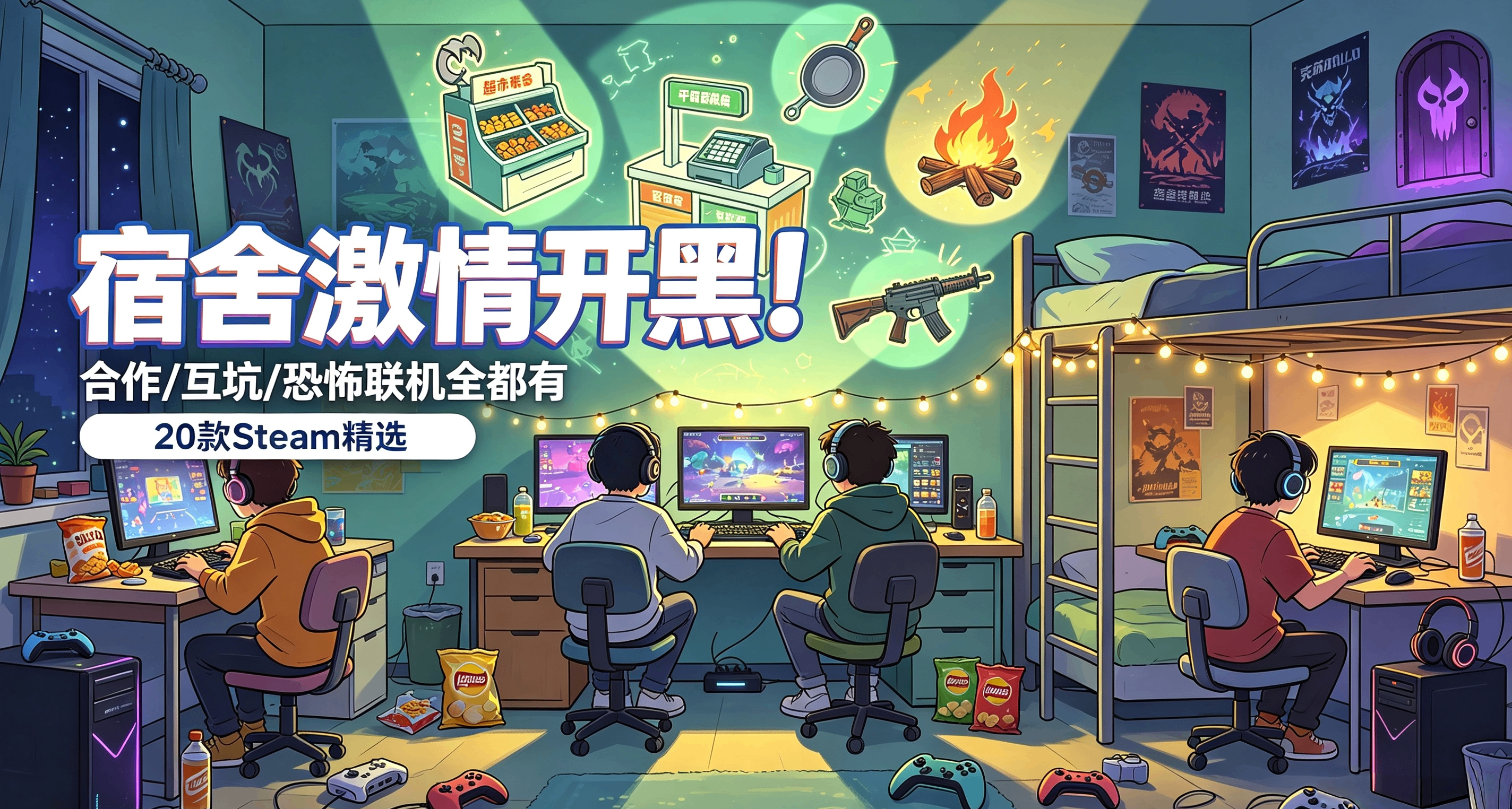 開學宿舍開黑！20 款 Steam 聯機遊戲合集