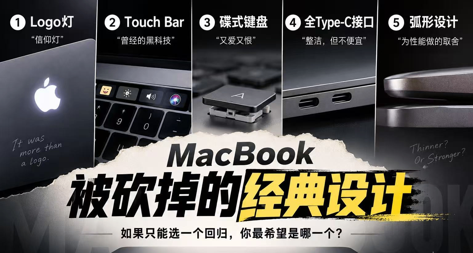 Macbook被砍掉的设计，你最希望哪一个回归？
