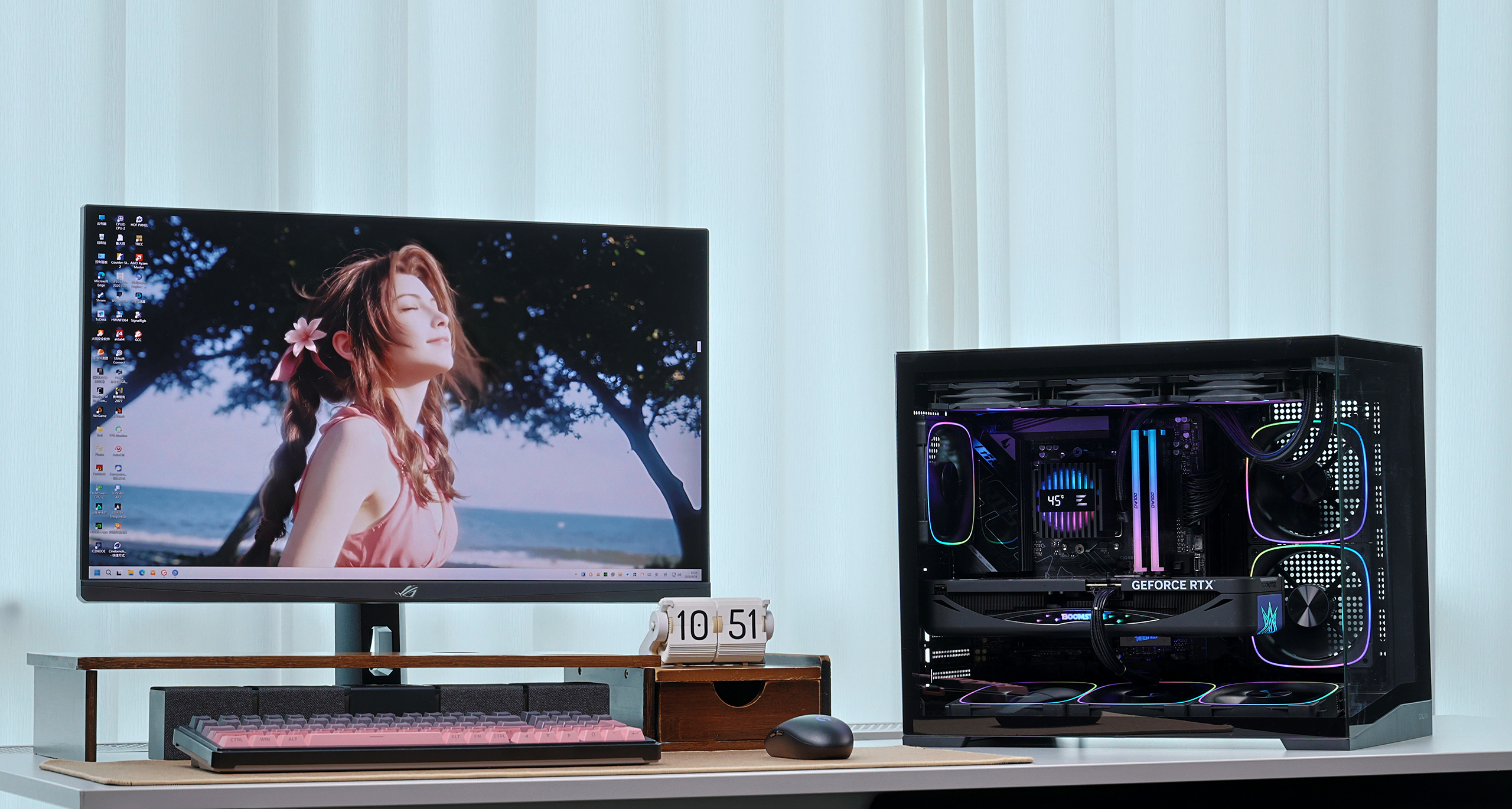 9850X3D+5080星曜+48G内存，2.5W不到搞定黑色高性能海景房主机