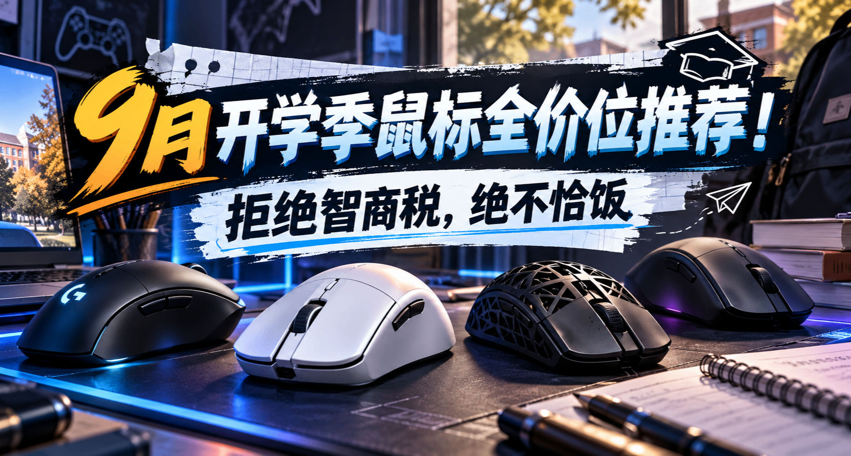 9月开学季鼠标全价位推荐！拒绝智商税，绝不恰饭