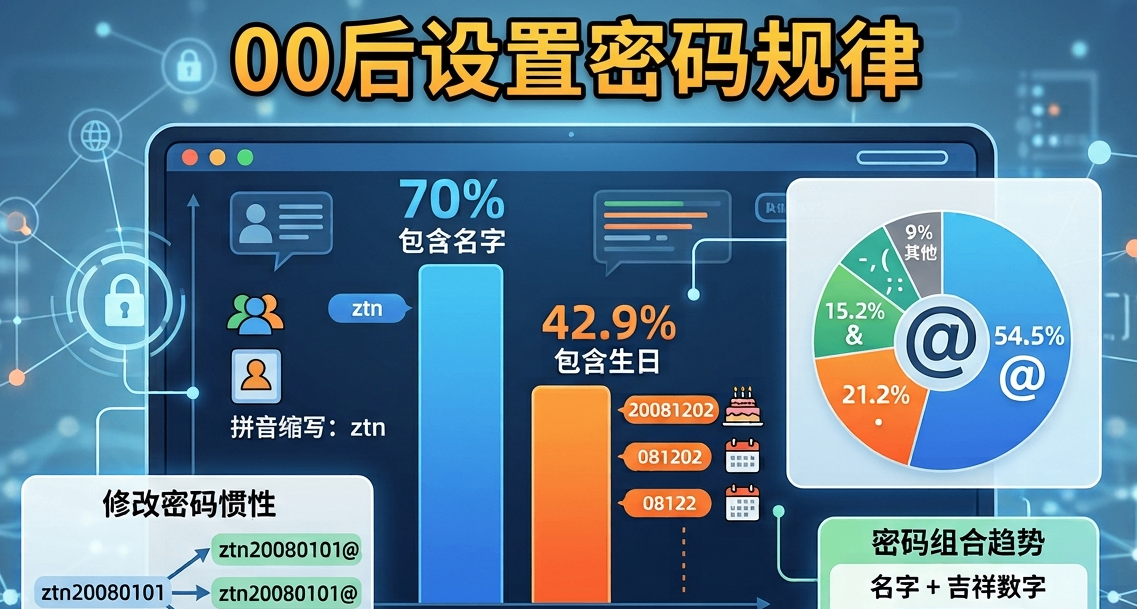 独家：最新的泄露密码库表明，00后的密码有几个非常危险的规律