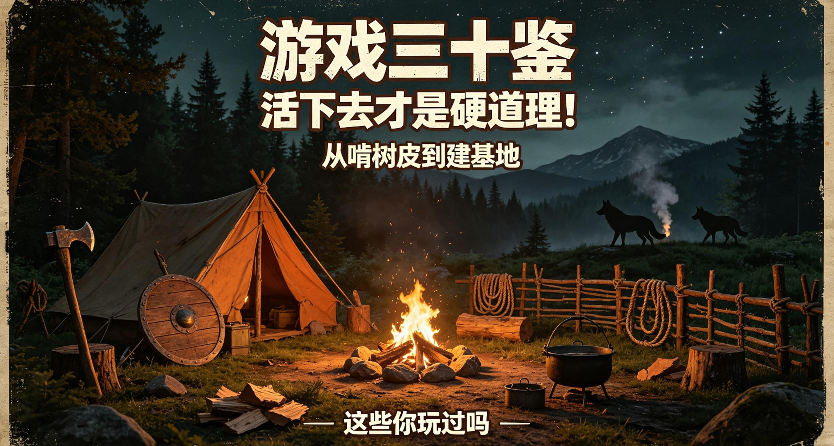 游戏三十鉴：活下去才是硬道理！从啃树皮到建基地，这些你玩过吗