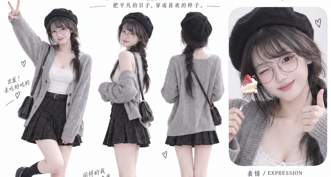 8套秋冬Lookbook：普通的日子，也要穿得可爱