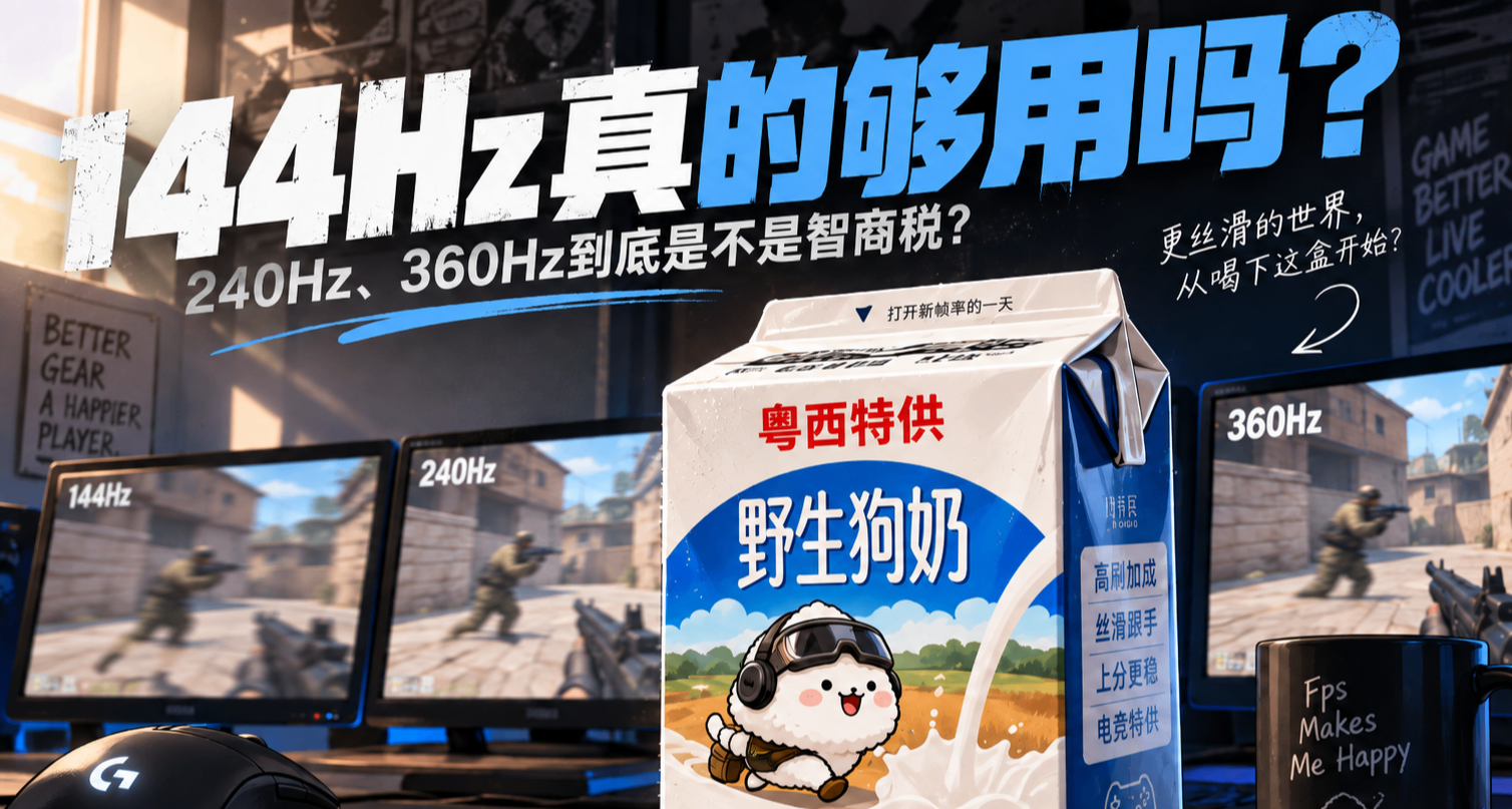 玩游戏144Hz过时了吗？高刷显示器真正拉开差距的地方在哪