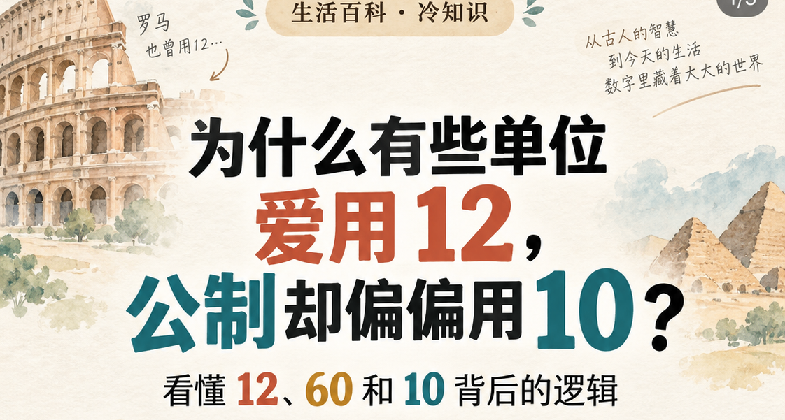 生活百科：第一集：为什么有些单位喜欢12，而公制却偏偏用10？