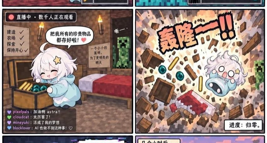 看AI連續玩141小時《我的世界》，發現了一個很有趣的問題