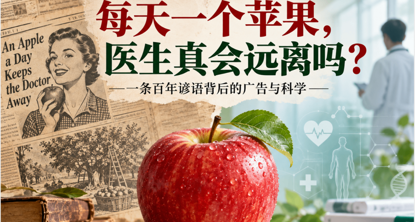 每天一个苹果真能少看医生？我把这句百年谚语翻了个底朝天