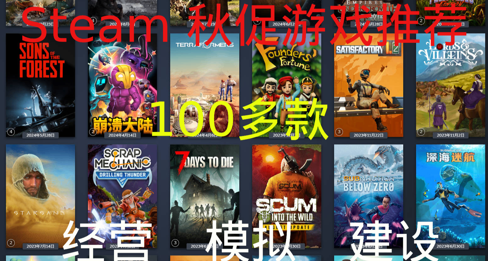 10.3秋促！100多款老少咸宜的經營建設遊戲推薦！