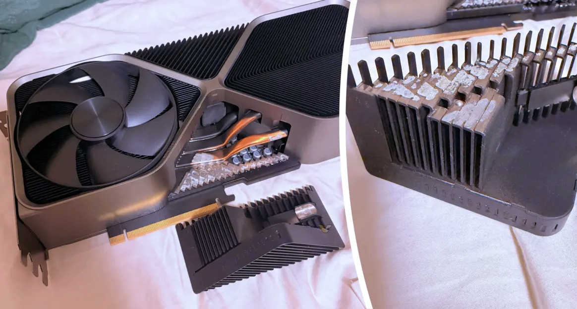 RTX 4090 FE散熱鰭片脫落？用戶稱散熱片自己掉了