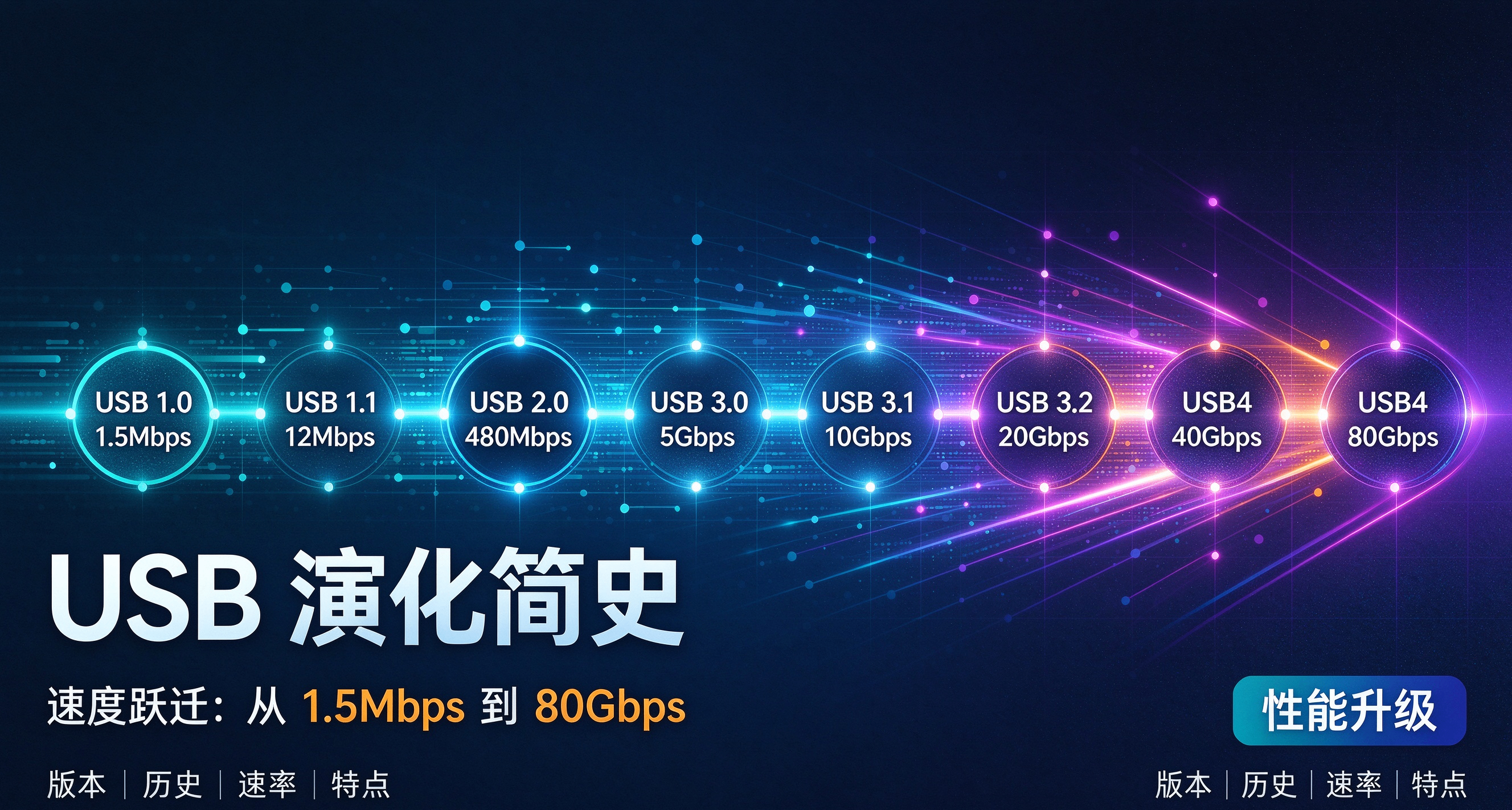 USB各版本详解：从USB1.0（1996）到USB4（2022）