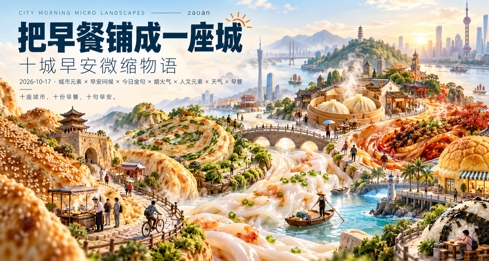 把早餐铺成一座城 | 早安微缩物语