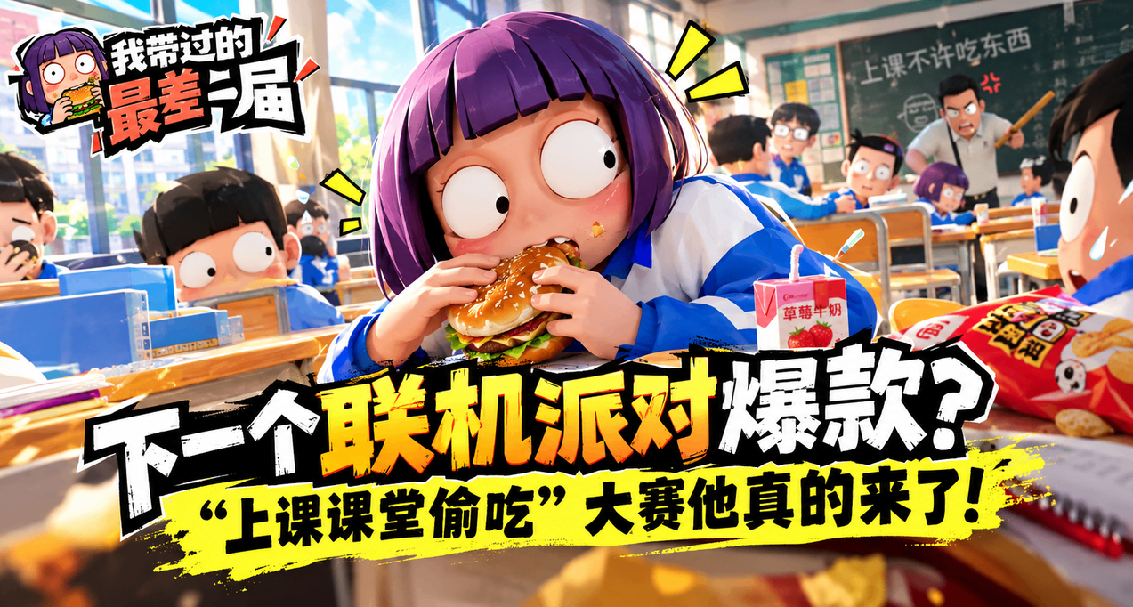 下一個聯機派對爆款？“上課課堂偷喫”大賽他真的來了！
