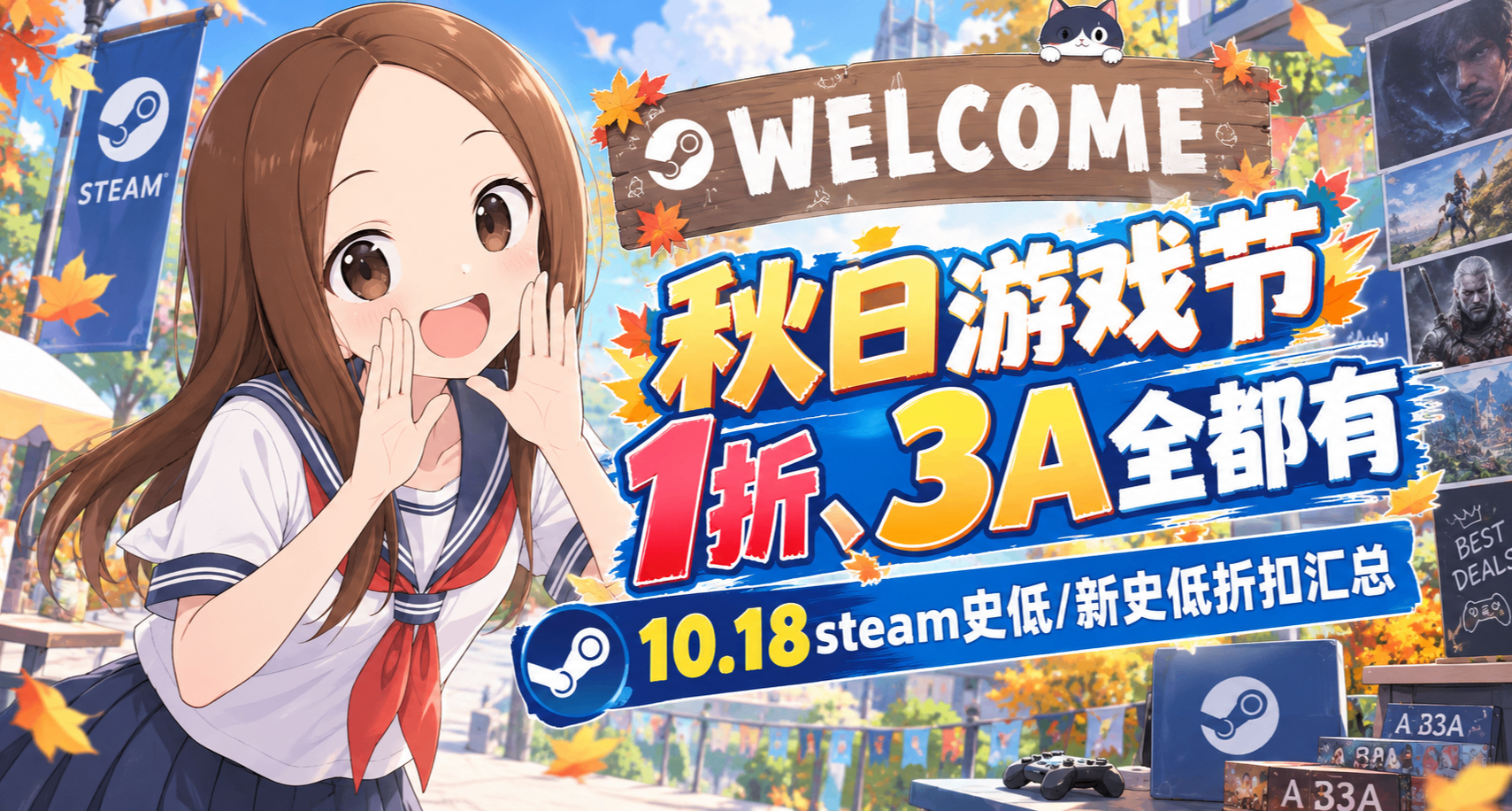 10.18游戏节！还有免费抽奖！3A、1折全都有！超级多游戏史低！