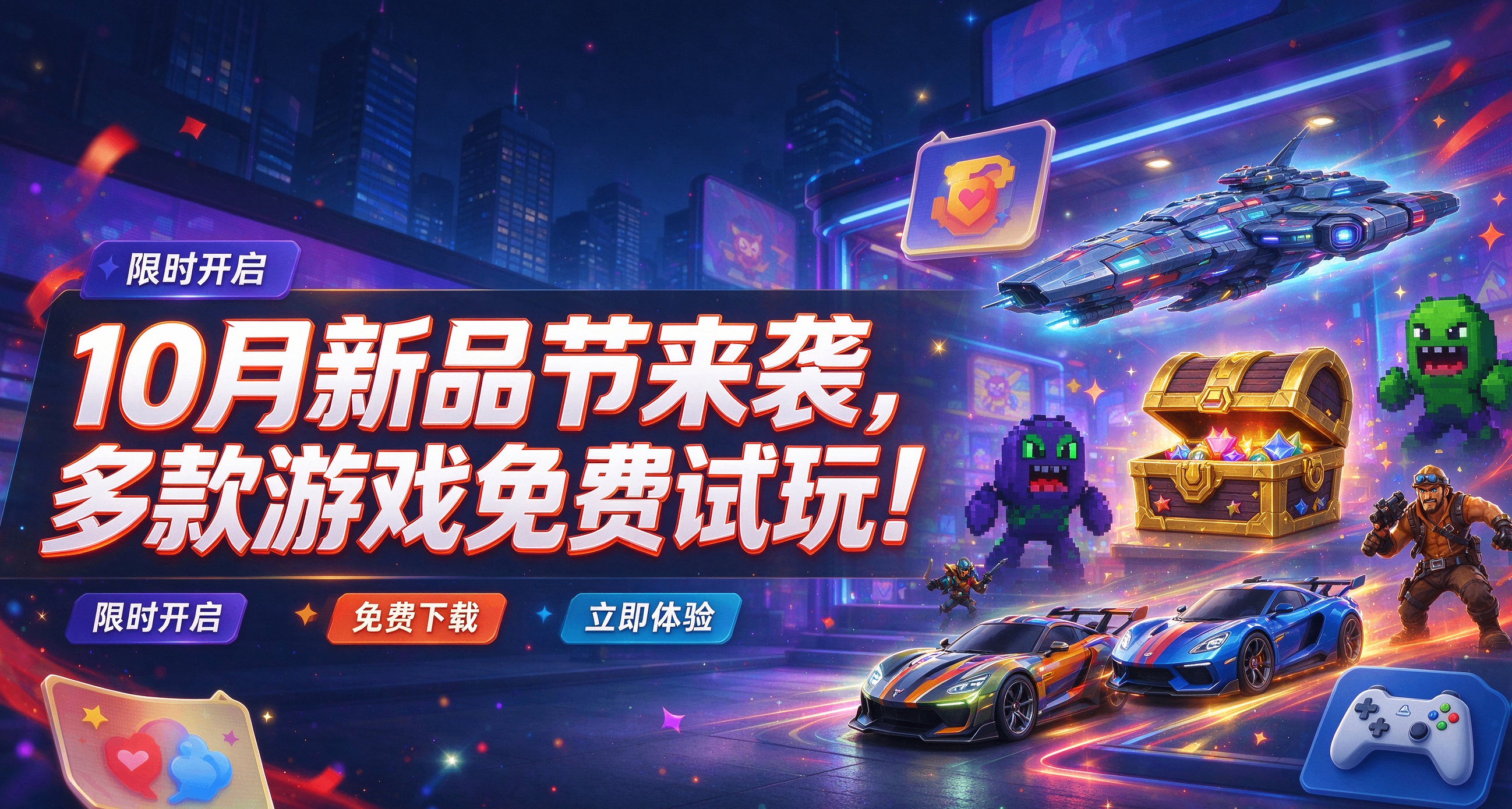 10月新品节来袭，超多游戏免费试玩！