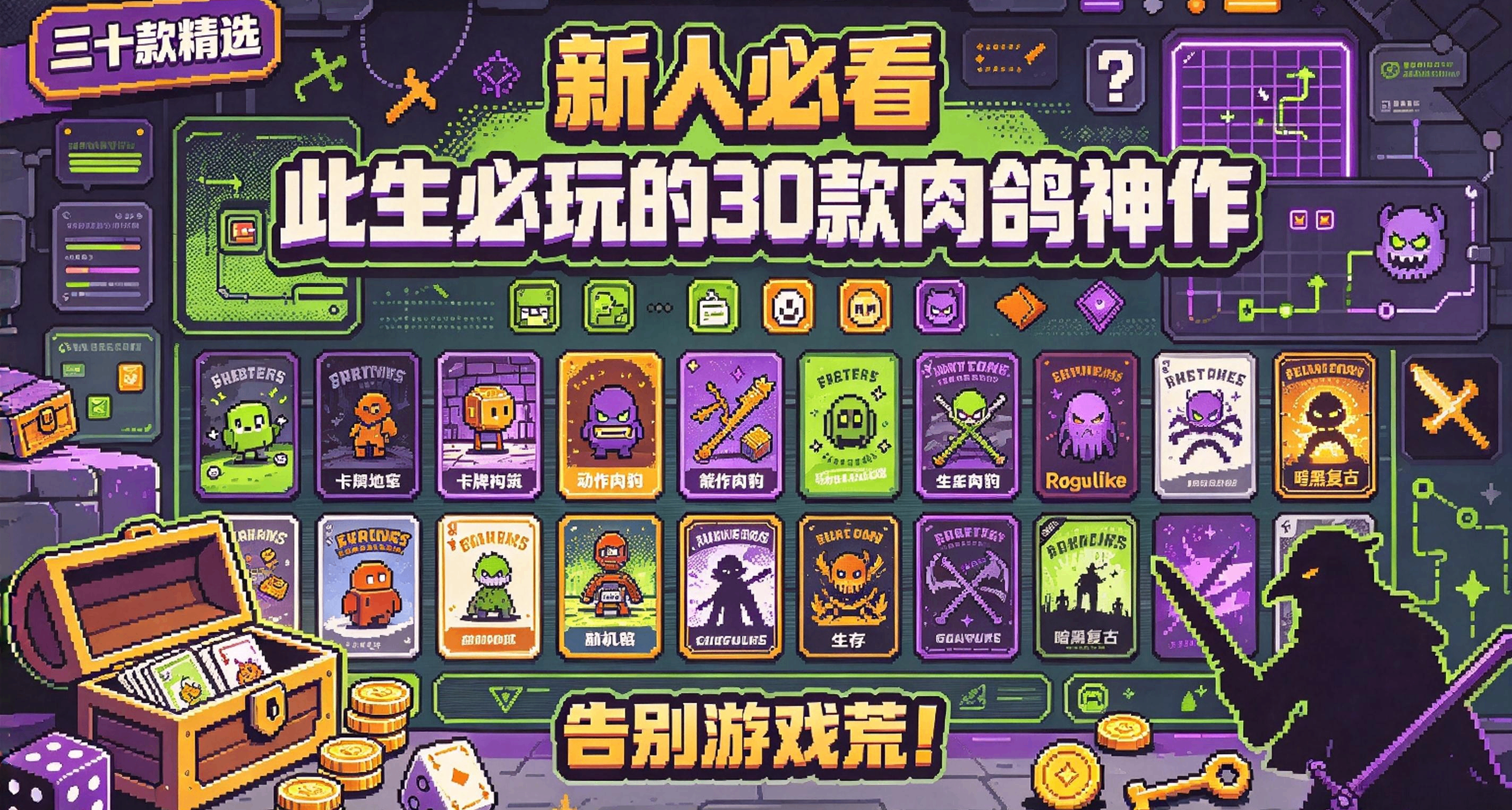 「三十款精选」新人必看，此生必玩的30款肉鸽神作，告别游戏荒！