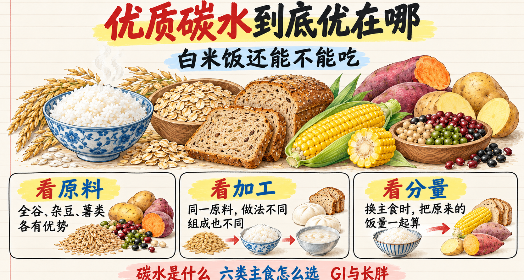 优质碳水到底优在哪，白米饭还能不能吃