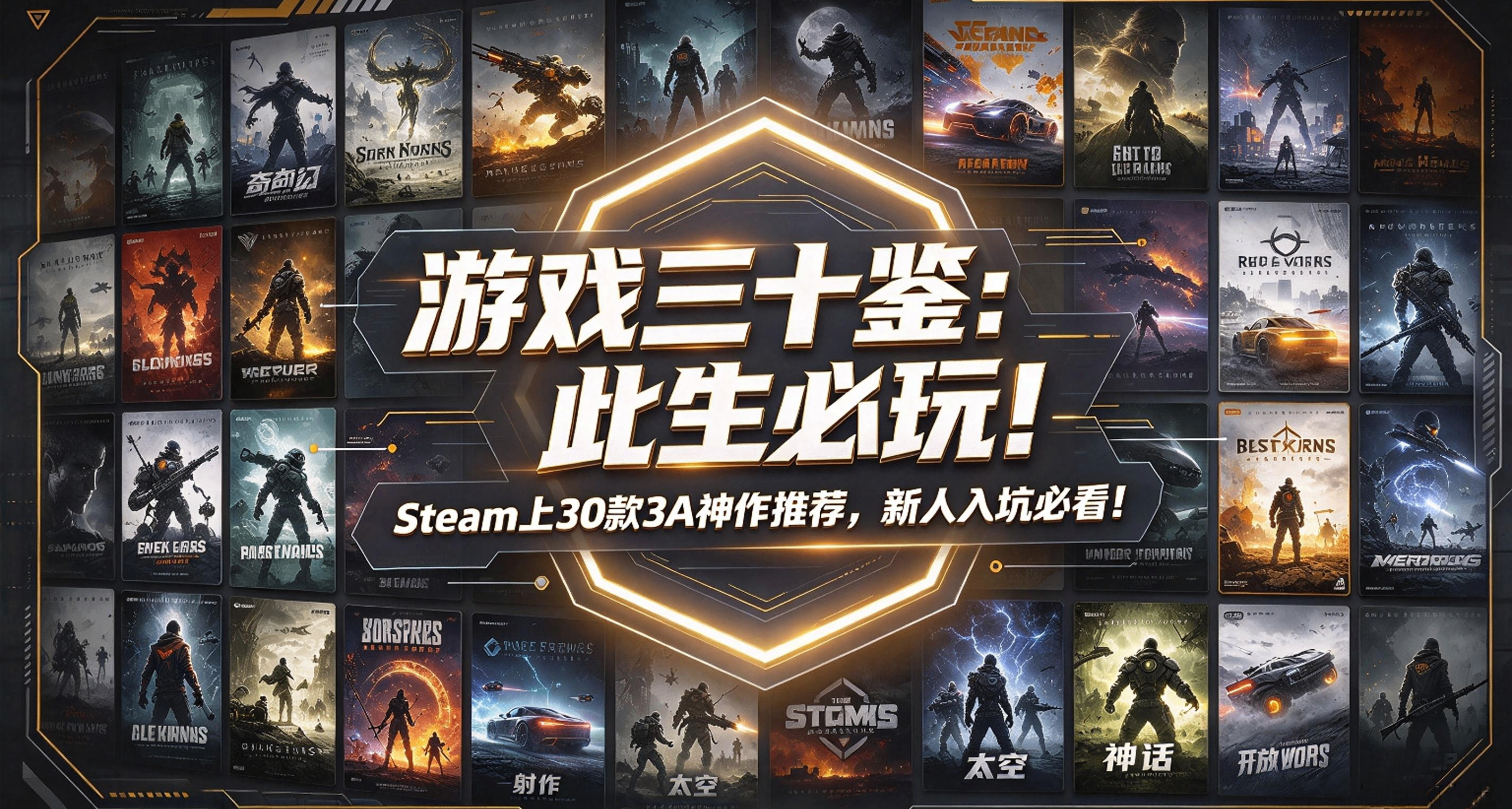 遊戲三十鑑：此生必玩！Steam上30款3A神作推薦，新人入坑必看！