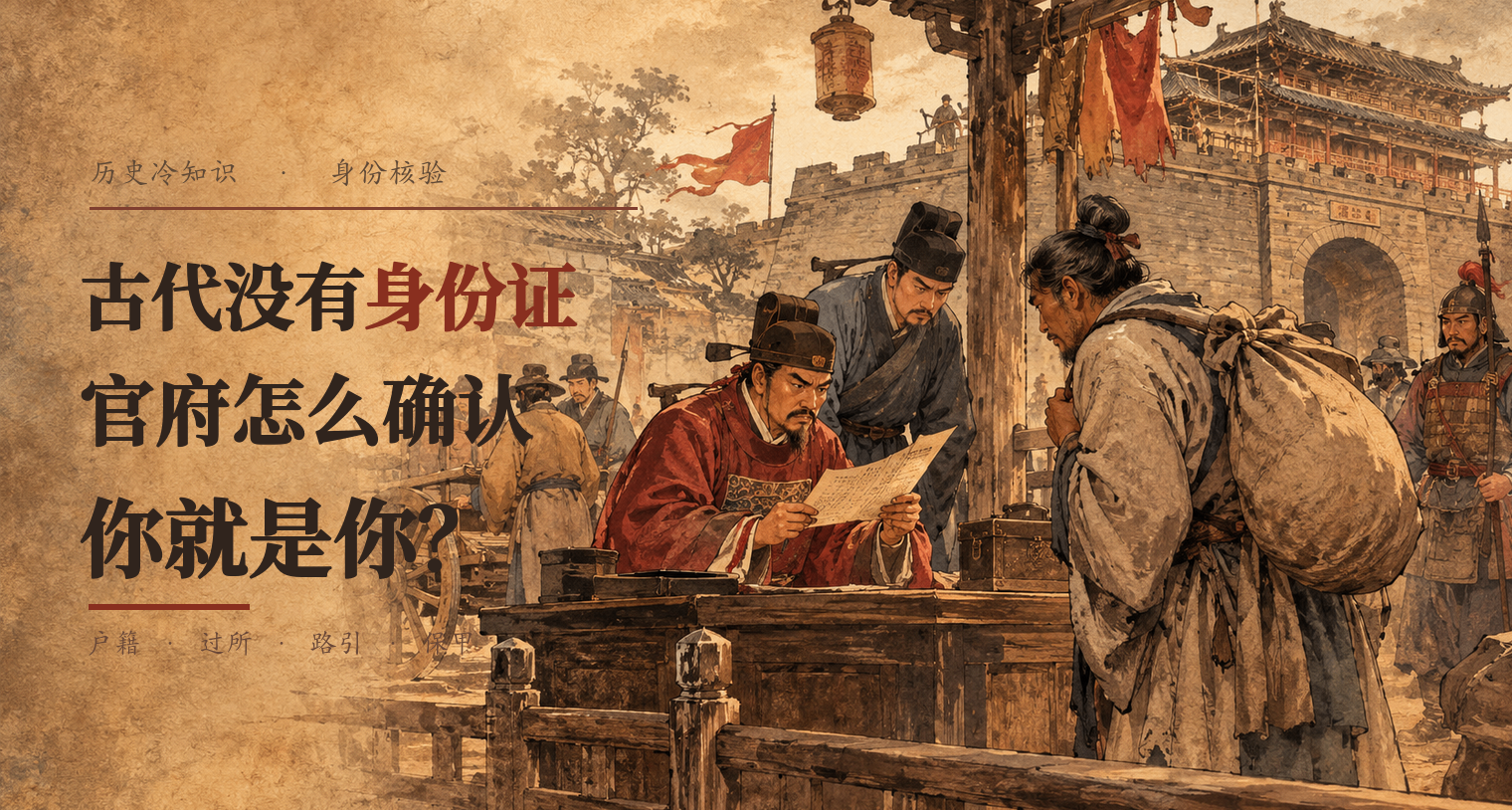 古代没有身份证和照片，官府怎么确认你就是你？