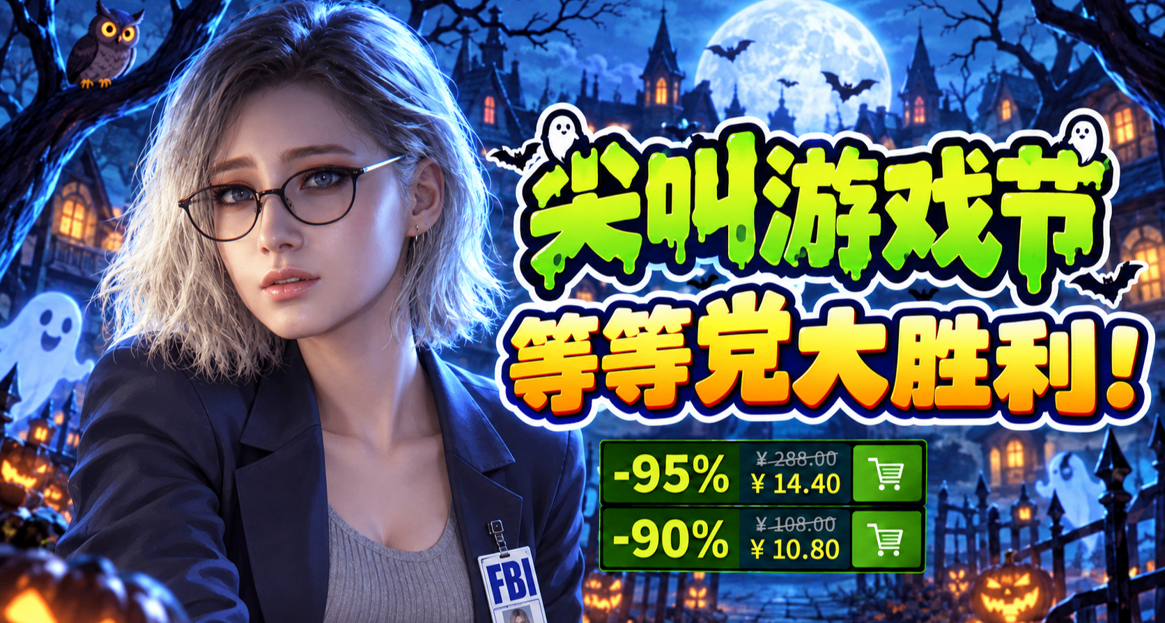 👻尖叫遊戲節+週末特惠！爆肝124款史低，全場1折起，最低3塊！