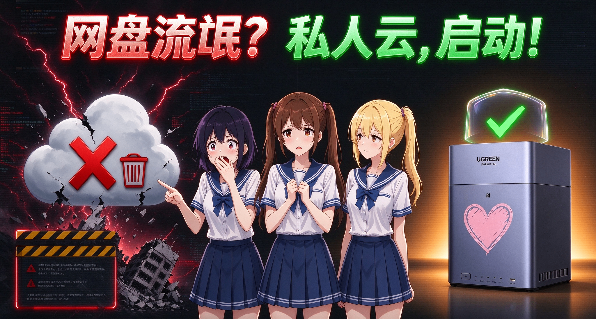 你最无法忍受流氓网盘什么行为？手把手教给小姐姐装个赛博房子！